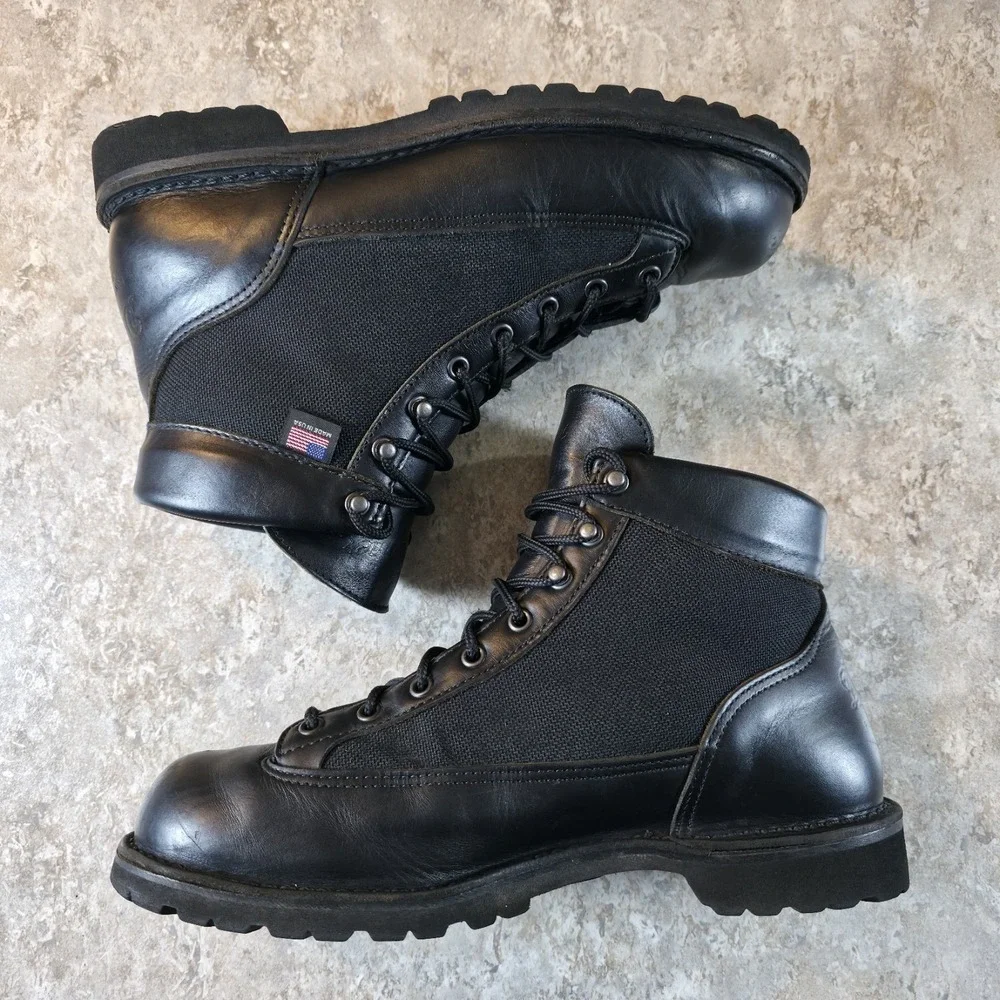 Danner Light Everyday Hiking Boots Size 9 EE Vibram Sole Black Leather USA Made